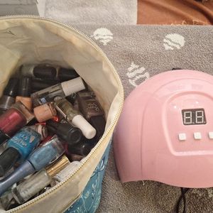 Lots vernis a ongle + lampe