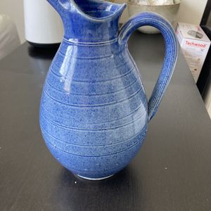Cruche/vase bleu 