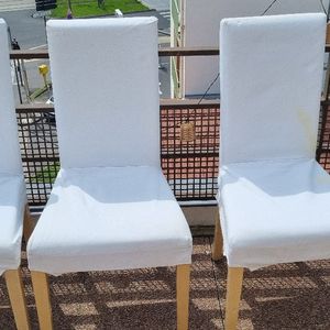 3 chaises en bois Ikea