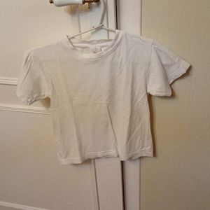 Tee-shirt blanc manches courtes 6 - 8 ans 