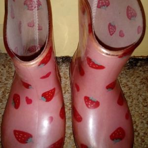 Bottes caoutchou  style charlotte aux fraises