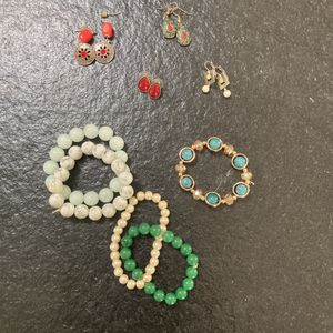 Bijoux : bracelets, boucles d’oreilles 