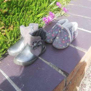 Bottines et chaussons taille 24