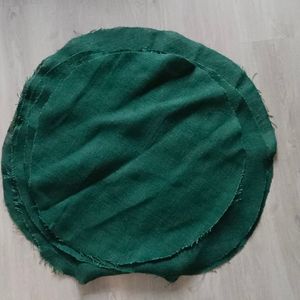 Cercles en toile de jute vert sapin - Qté 10