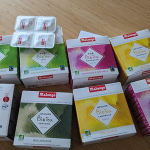 8 boîtes doses thé Malongo