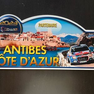Pancarte Rallye Antibes Côte d’Azur 2023