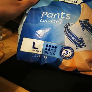 4 Pants culottes couche adulte taille L