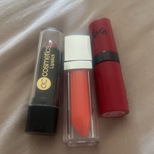 3 rouges à lèvres 