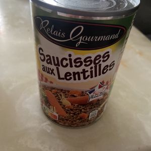 Conserve lentilles aux saucisses 