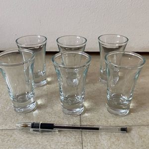 6 verres à thé ou shots ou verrines