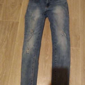 Jeans 12 ans fille réglable a la taille 