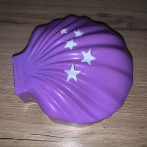 Boîte bijoux Fille forme coquillage avec lumières