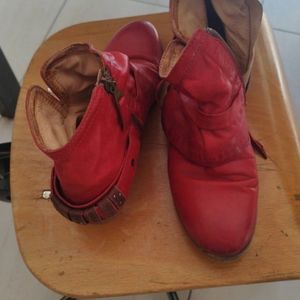 Bottines rouge taille 38