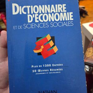 Dictionnaire d'économie et de sciences sociales
