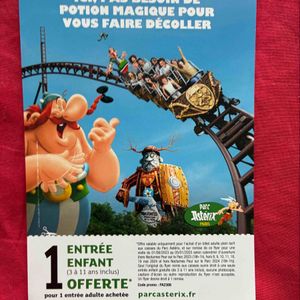 Entrée enfant gratuite parc Astérix 