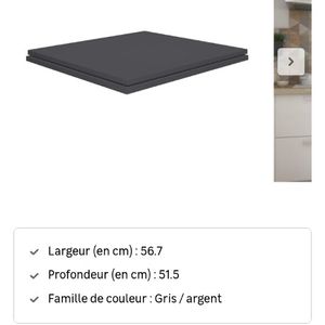 Étagère de caisson gris leroy merlin delinia