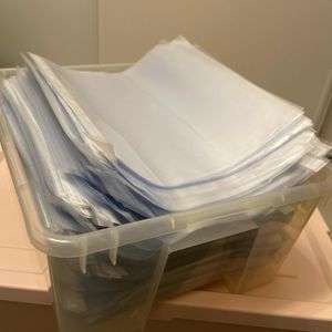 Lot pochettes plastiques transparentes 