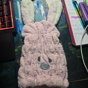 Bonnet absorbant lapin