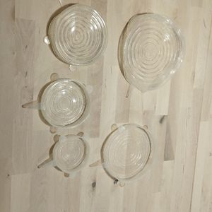 5 couvercles en silicone 