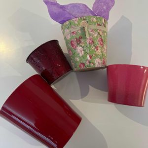Lot de 4 pots de fleurs 