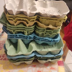 14 boîtes d'oeufs vides
