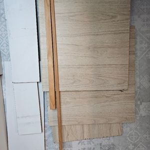 Lot planches, bois, découpe plan de travail 