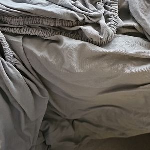 Drap housse gris 180 x 200