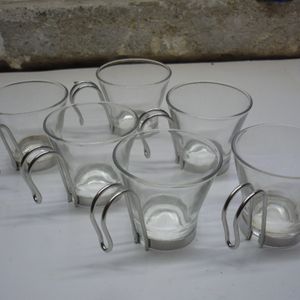 Lot 6 tasses en verre pour café expresso – Anses m
