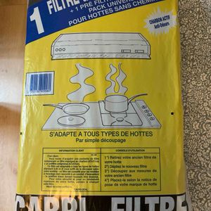 Filtre au charbon actif & filtre antigraisse hotte