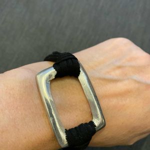 Bracelet métal et tissu