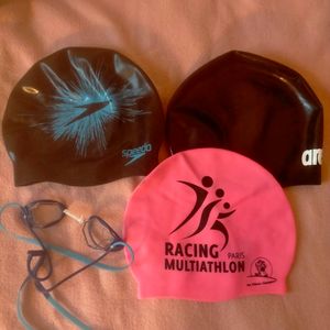 Bonnets et lunette de natation 