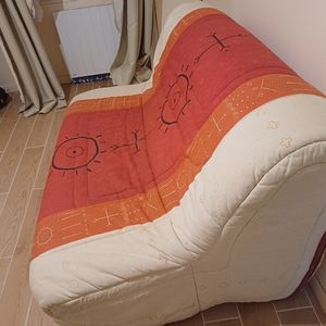 Canapé lit + housse le 17/12