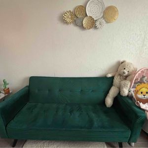 Canapé lit vert